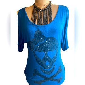 Davida Novelty Skull Tee Large
